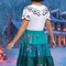 Deluxe Womens Mirabel Madrigal Costume Colorful, Encanto Dress With Shoulder Bow Detail